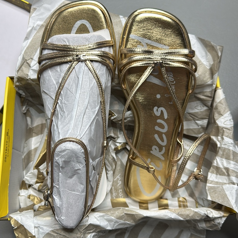 Circus NY by Sam Edelman Olana Women's Sandals Gold Leaf : 8.5 M - Picture 6 of 8